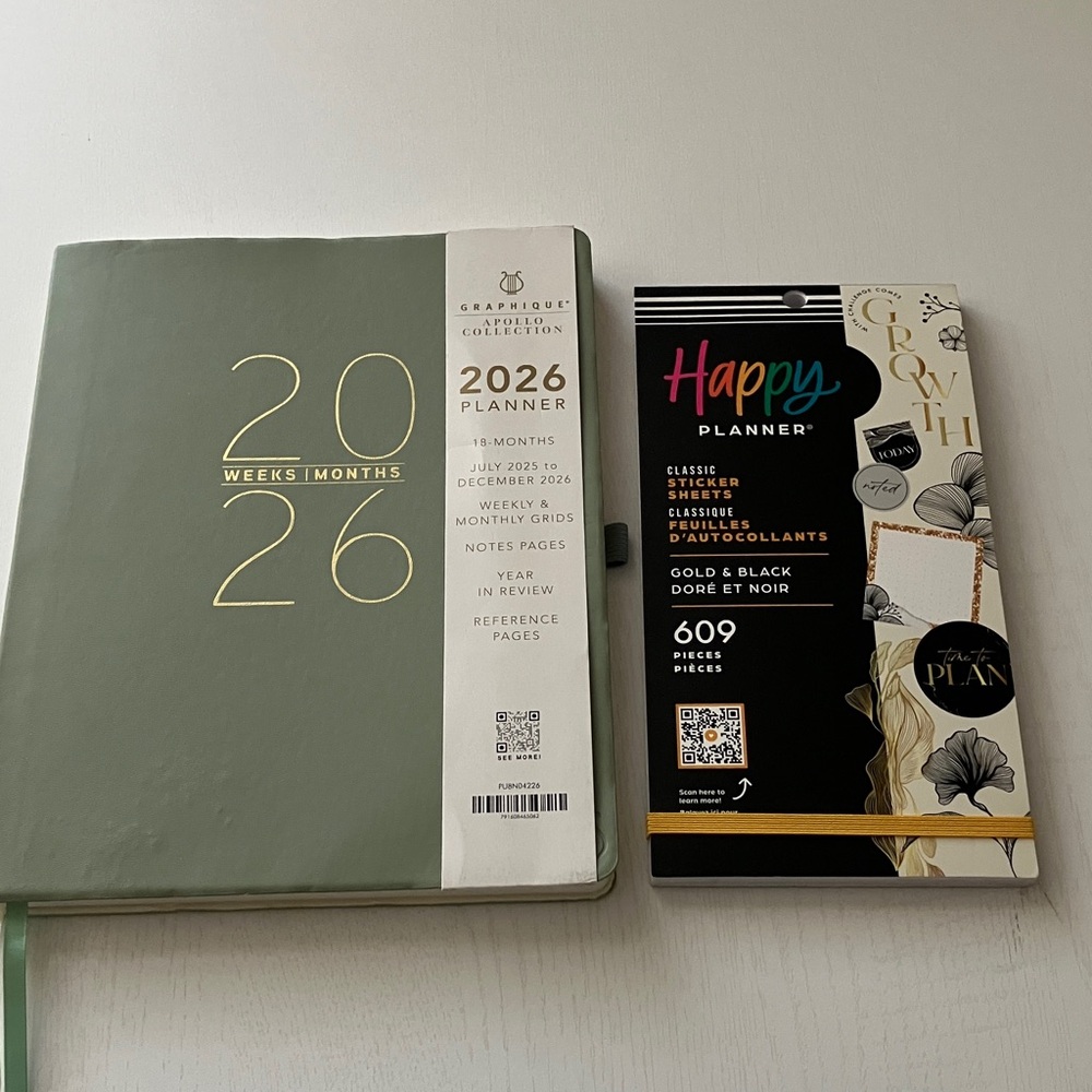 Graphique De France Apollo Collection 2025-2026 Planner & Planner Stickers (NWT)